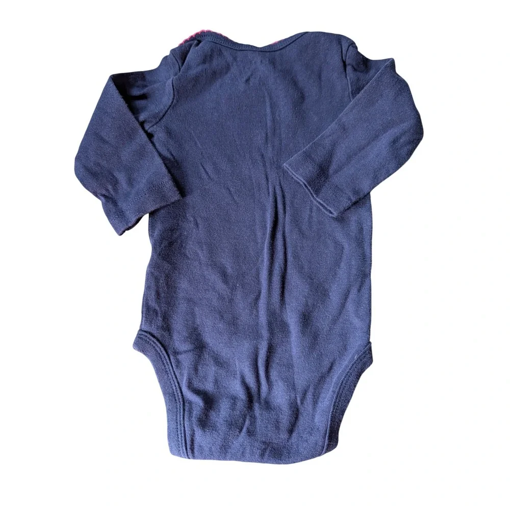 Carters Girls Navy Blue Cute Like Mommy Long Sleeve Snap Bodysuit 6 Months